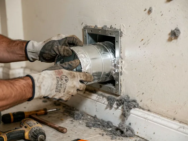 Professional dryer vent repair and installation by Southbury Dryer Vent Cleaning in Southbury